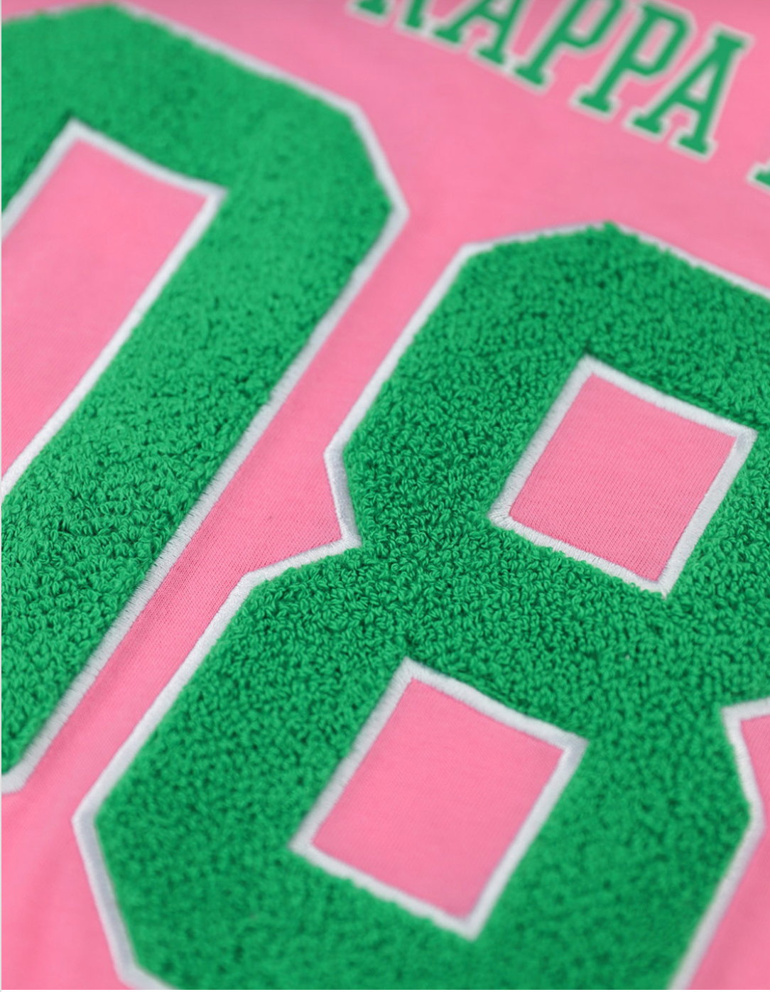 AKA OVERSIZED CHENILLE FOOTBALL JERSEY TEE