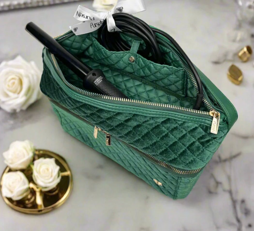 Stylist Travel Bag - Emerald Velvet