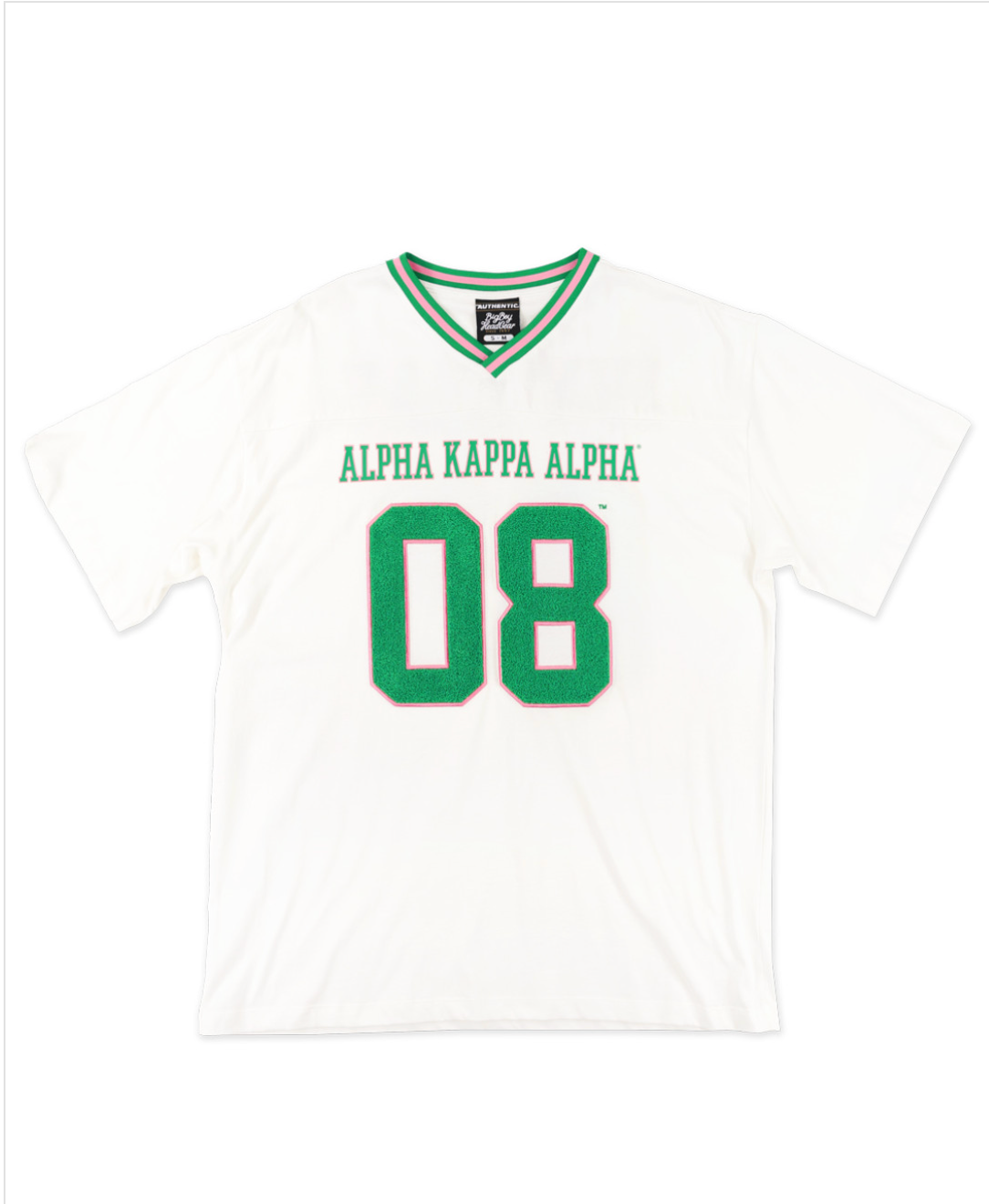 AKA OVERSIZED CHENILLE FOOTBALL JERSEY TEE